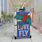 Travel in style with our fun "sparrow love" luggage cover.