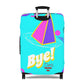 Travel in style with our fun "pug: You good?/bye" luggage cover.