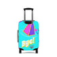 Travel in style with our fun "pug: You good?/bye" luggage cover.